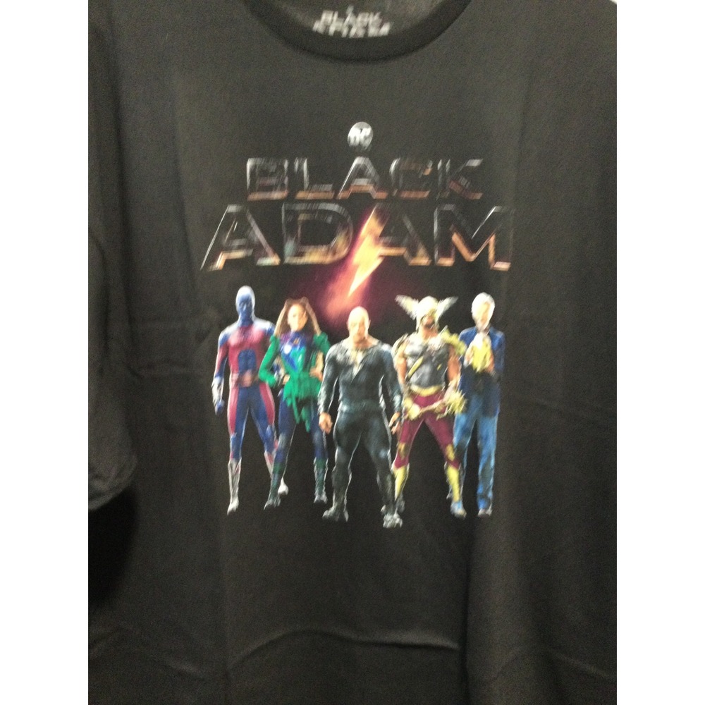 Black Adam DC Movie Superhero T Shirt‎ Mens 2XL Double Extra Large